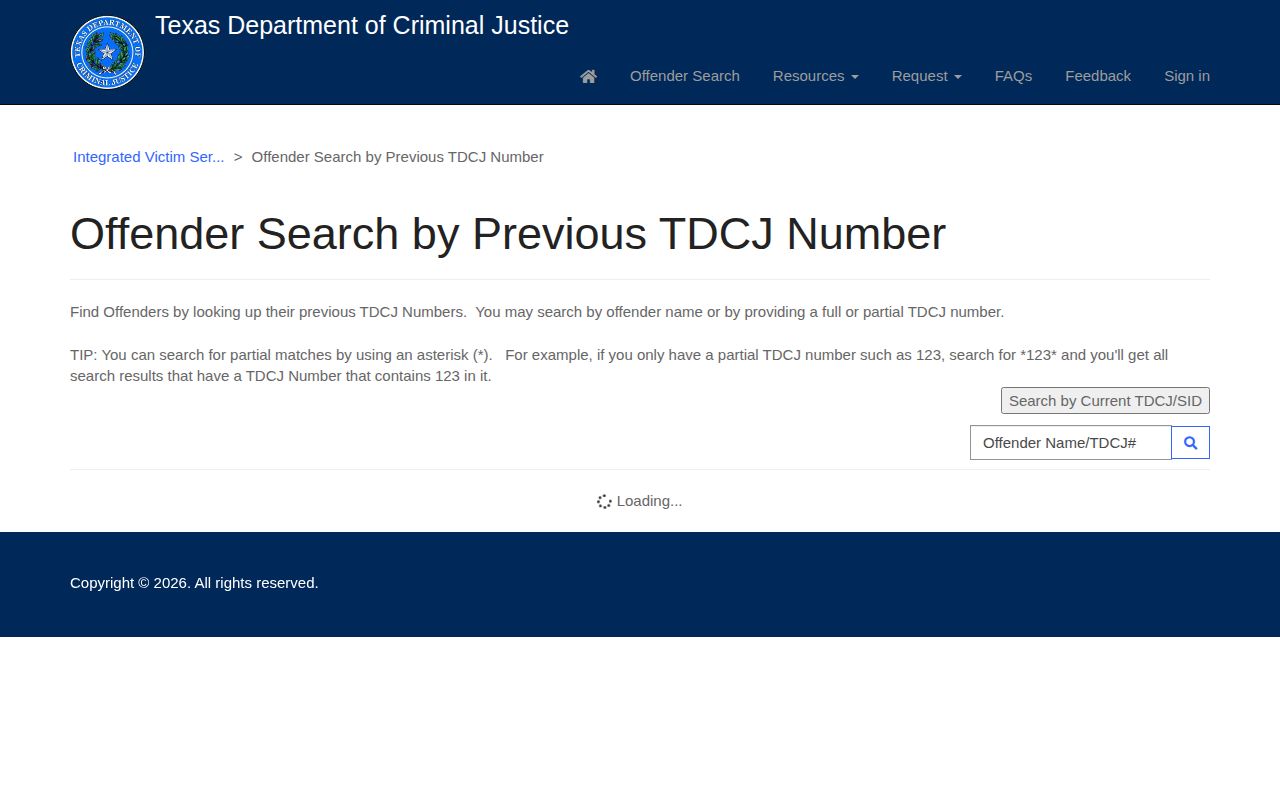 Blanco County state custody record lookup through Texas Department of Criminal Justice