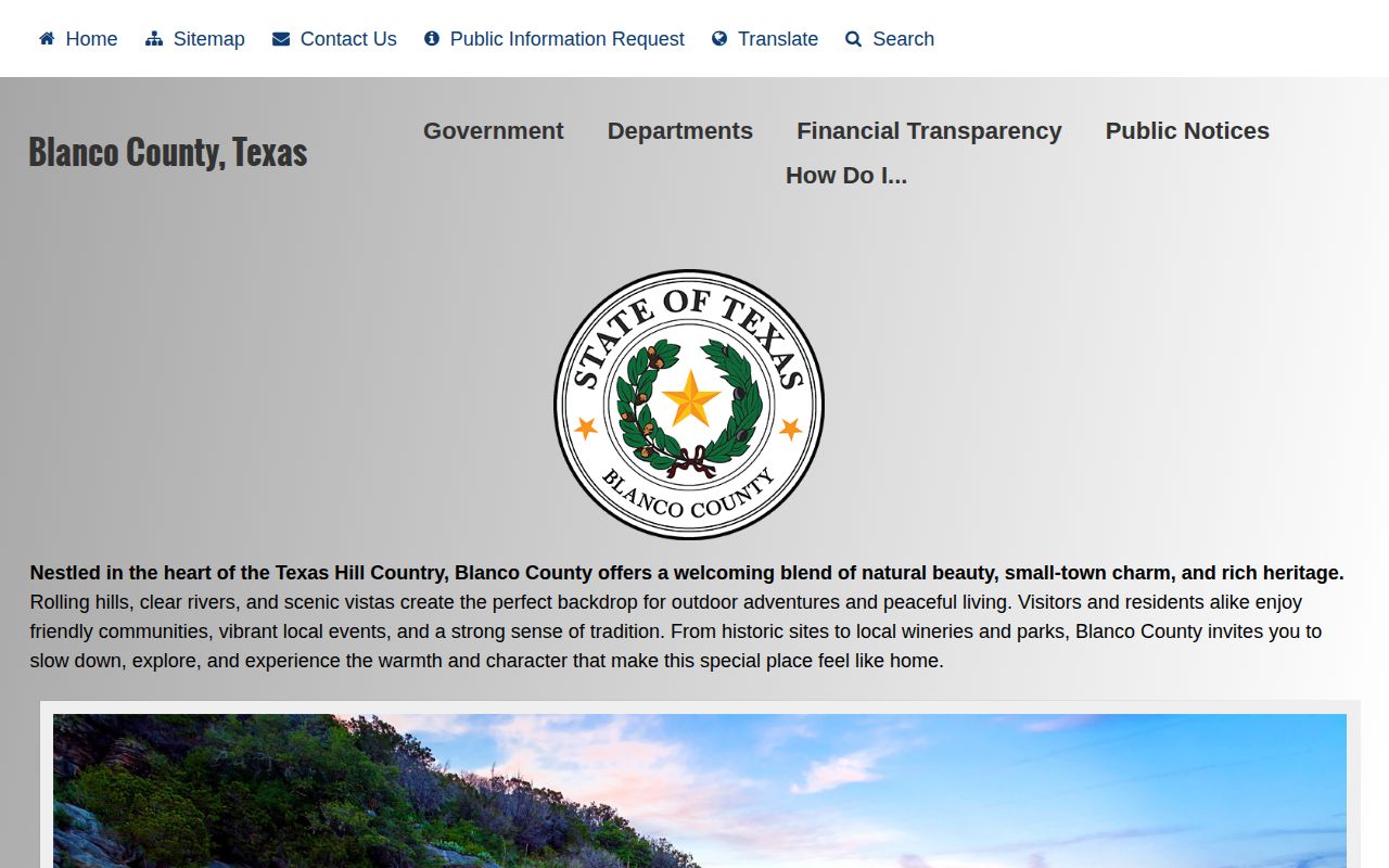 Blanco County warrant records county home screenshot